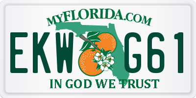 FL license plate EKWG61