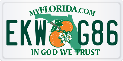 FL license plate EKWG86