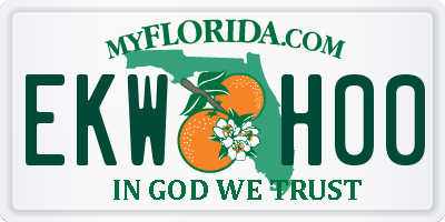 FL license plate EKWH00