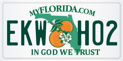 FL license plate EKWH02