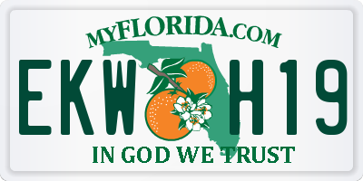 FL license plate EKWH19