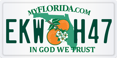 FL license plate EKWH47