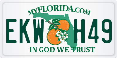 FL license plate EKWH49