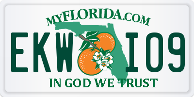 FL license plate EKWI09