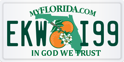 FL license plate EKWI99