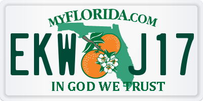 FL license plate EKWJ17