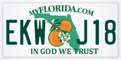 FL license plate EKWJ18
