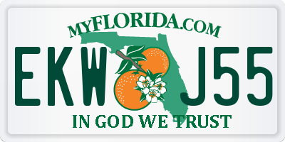 FL license plate EKWJ55