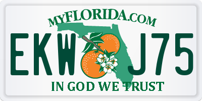 FL license plate EKWJ75