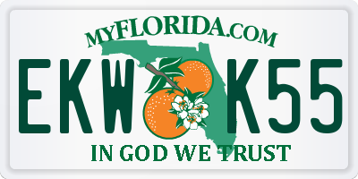 FL license plate EKWK55