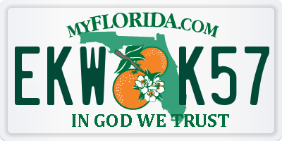 FL license plate EKWK57