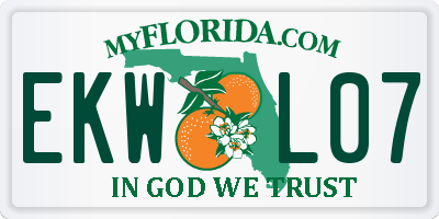 FL license plate EKWL07