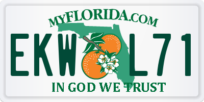 FL license plate EKWL71
