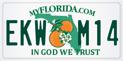 FL license plate EKWM14