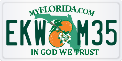 FL license plate EKWM35