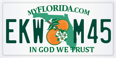 FL license plate EKWM45