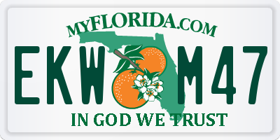 FL license plate EKWM47