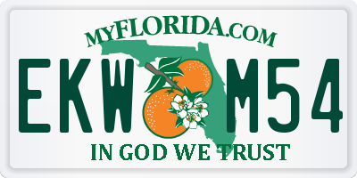 FL license plate EKWM54