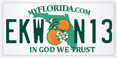 FL license plate EKWN13