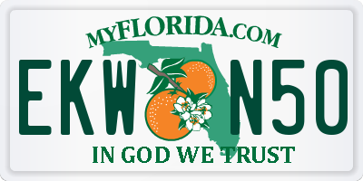 FL license plate EKWN50