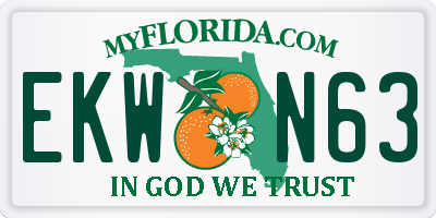 FL license plate EKWN63