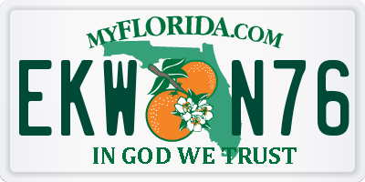FL license plate EKWN76