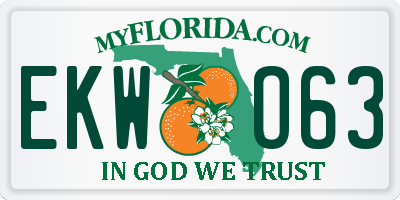 FL license plate EKWO63