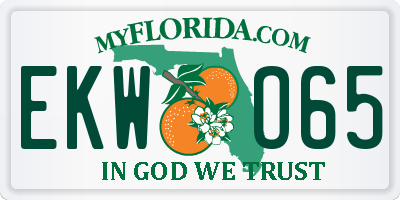 FL license plate EKWO65