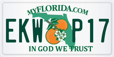 FL license plate EKWP17