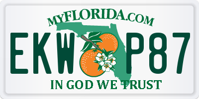 FL license plate EKWP87
