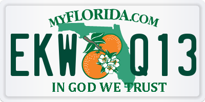 FL license plate EKWQ13