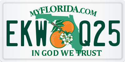 FL license plate EKWQ25
