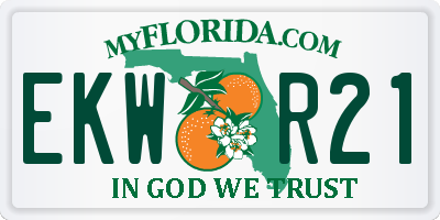 FL license plate EKWR21