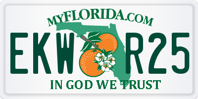 FL license plate EKWR25