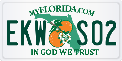 FL license plate EKWS02