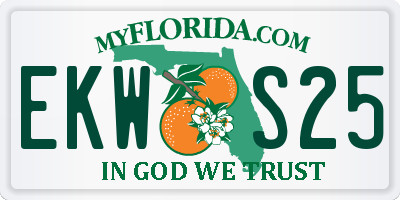 FL license plate EKWS25