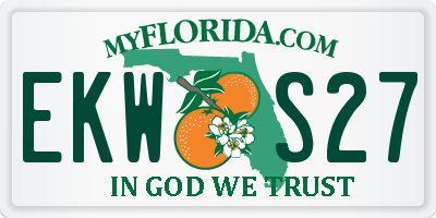 FL license plate EKWS27