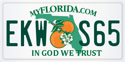 FL license plate EKWS65