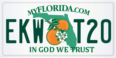 FL license plate EKWT20