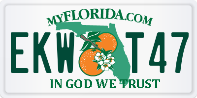 FL license plate EKWT47