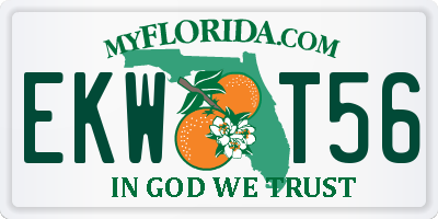 FL license plate EKWT56