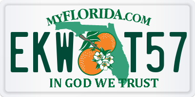 FL license plate EKWT57