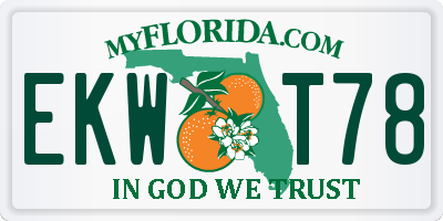 FL license plate EKWT78