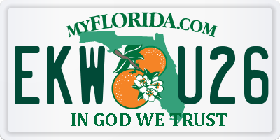 FL license plate EKWU26