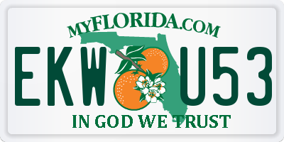FL license plate EKWU53