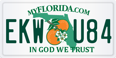 FL license plate EKWU84