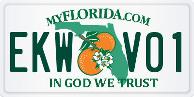 FL license plate EKWV01