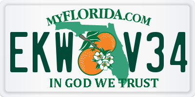 FL license plate EKWV34
