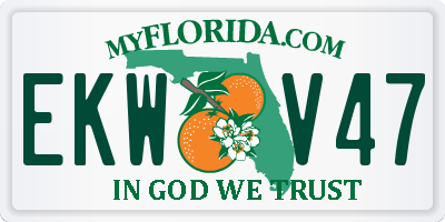 FL license plate EKWV47