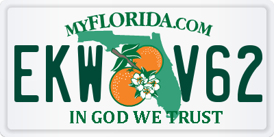 FL license plate EKWV62